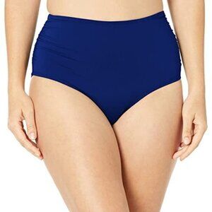 Anne Cole Women's High Waist Bikini Bottom Swimsuit,Navy, Size XL